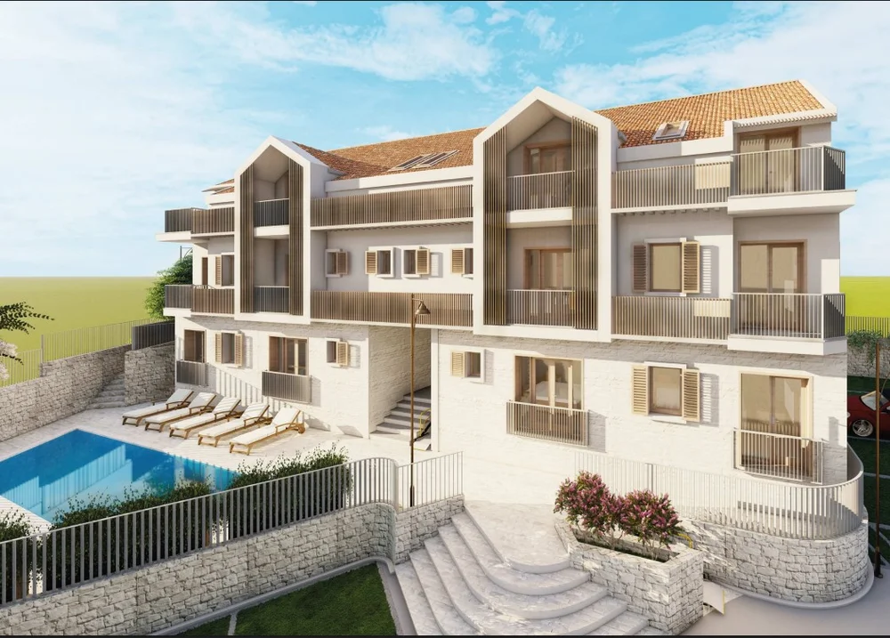 Neuer Wohnkomplex mit Swimmingpool in Risan