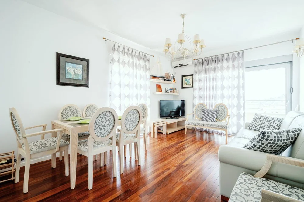 Spacious Two-bedroom Apartment with Sea View and Garage Space in Budva