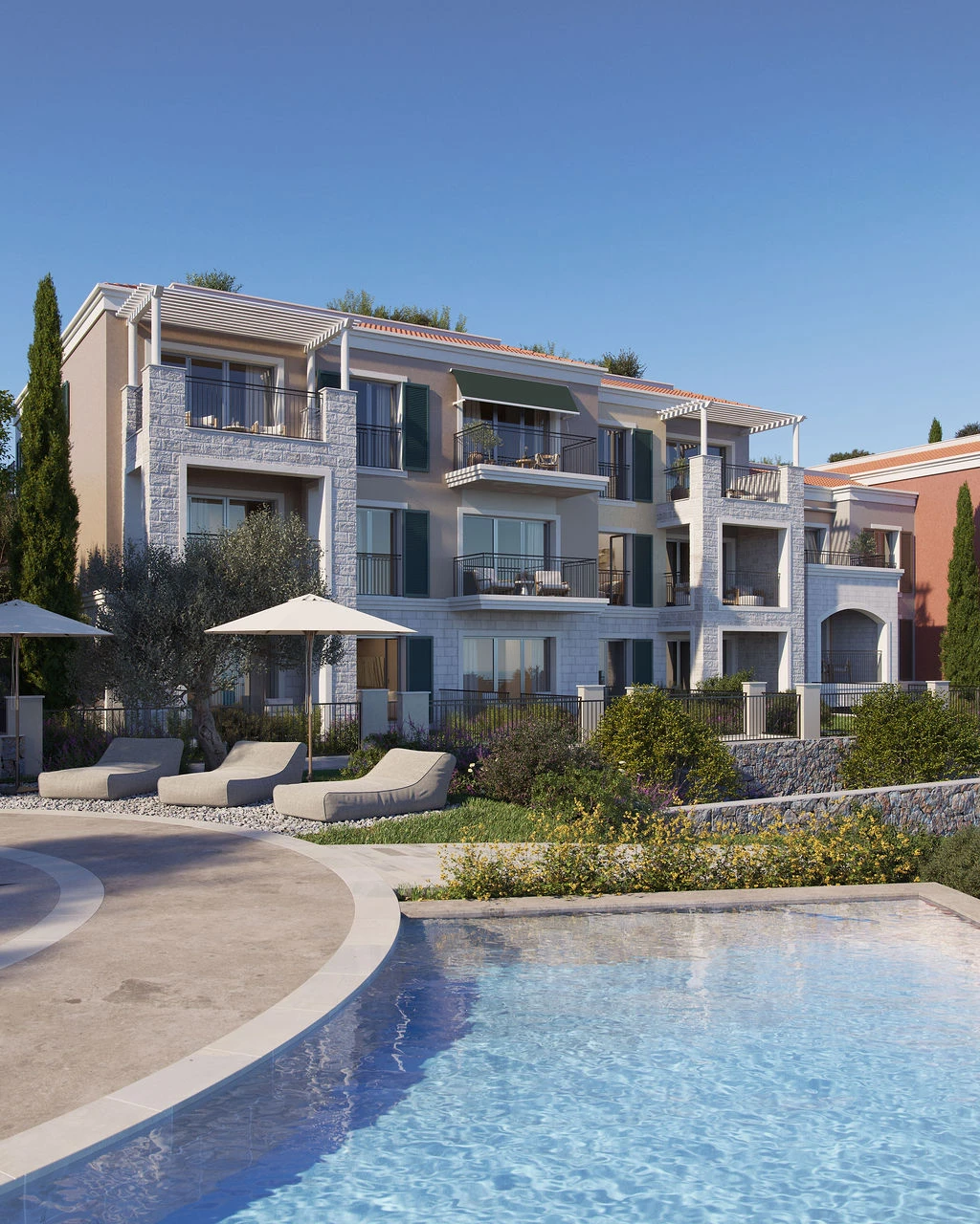 Просторные апартаменты с тремя спальнями в самом сердце Луштицы Бэй