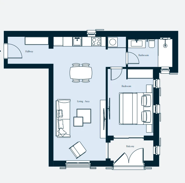 Panoramic Sea View Residence 57 m2 with Access to Pool