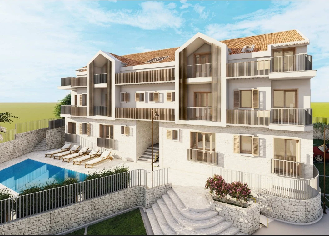 Neuer Wohnkomplex mit Swimmingpool in Risan