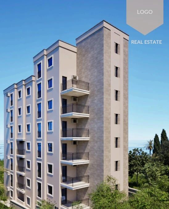 Новый жилой дом в стадии строительства в Бечичи