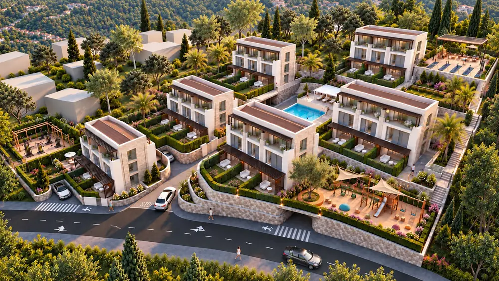 Premium-Familien-Stadthauskomplex in Tivat, Tivat